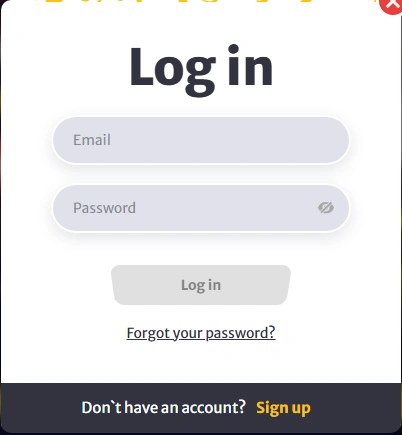 Hellspin Casino Login Form Interface