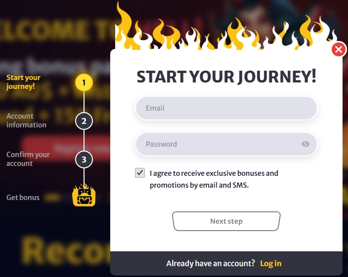 Registration and Deposit Form